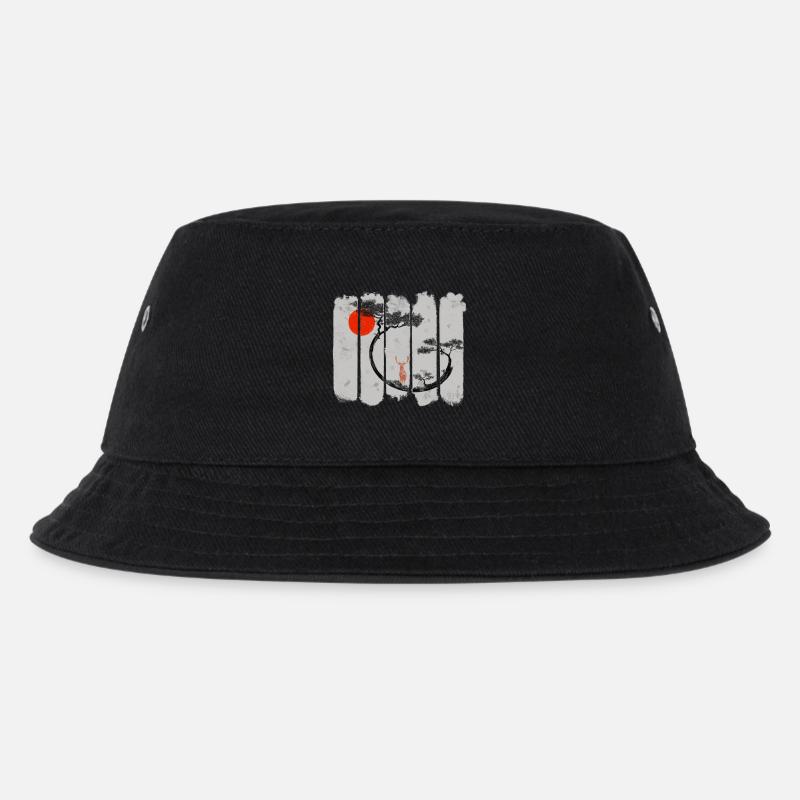 Shika - Kinder Bucket Hat - Schwarz
