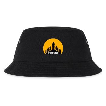 Wanderung Wandern Spruch Wanderer Berggipfel - Kinder Bucket Hat - Schwarz - Vorne