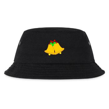 Zwei Kirchenglocken zu Weihnachten - Kinder Bucket Hat - Schwarz - Vorne