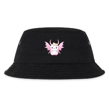 Axolotl Angels & Devils - Design with horns and - Kids’ Bucket Hat - black - Front