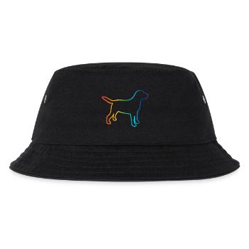 Hundemensch Regenbogenfarben Hundeliebe - Kinder Bucket Hat - Schwarz - Vorne