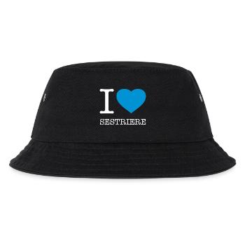 I LOVE SESTRIERE - Kinder Bucket Hat - Schwarz - Vorne