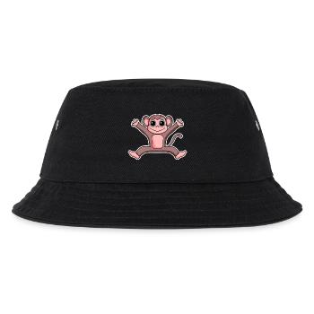 Affe - Kinder Bucket Hat - Schwarz - Vorne