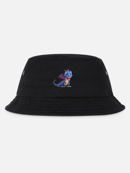 Ein niedliches Drachen Monster mit langer Zunge - Kinder Bucket Hat - Schwarz