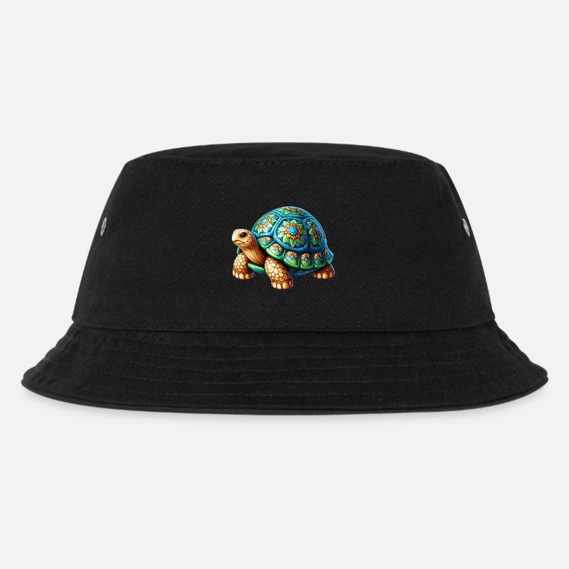 Schildkröte - Kinder Bucket Hat - Schwarz