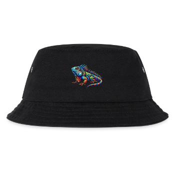 Leguan - Kinder Bucket Hat - Schwarz - Vorne