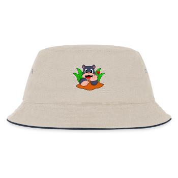 Taupe drôle - Bob Enfant - blanc cassé/bleu marine - Devant