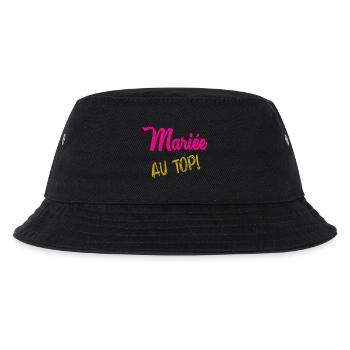 ICH KANN NICHT, ICH BIN VERHEIRATET - Kinder Bucket Hat - Schwarz - Vorne