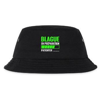 Witz im Entstehen - Kinder Bucket Hat - Schwarz - Vorne