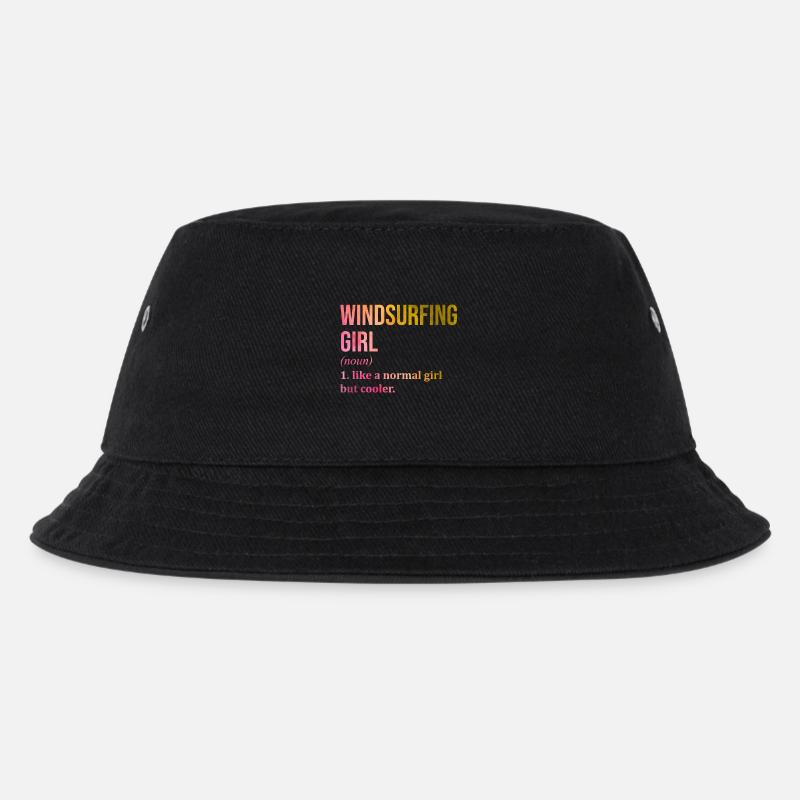 Windsurfen - Kinder Bucket Hat - Schwarz