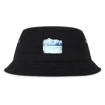 Mountain in snow with dirty effect - Kids’ Bucket Hat - black - Front