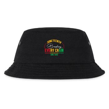 Seit 1865 jede Kette brechen Juneteenth Freedom - Kinder Bucket Hat - Schwarz - Vorne