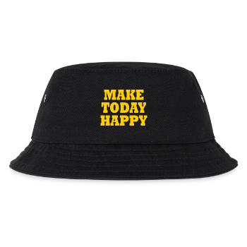 Make today happy - Kinder Bucket Hat - Schwarz - Vorne