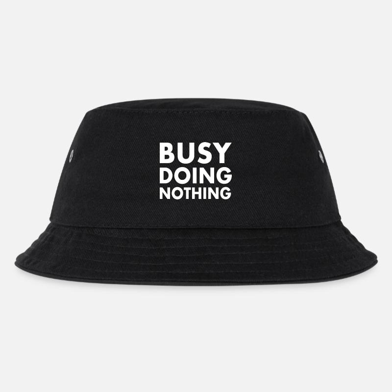 busy doing nothing - Kinder Bucket Hat - Schwarz