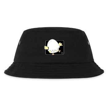 Vogel koreanisch - japanischer Stil 01 - Kinder Bucket Hat - Schwarz - Vorne