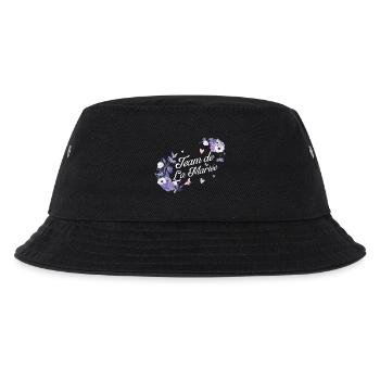 Lila Blumen Braut Team - Kinder Bucket Hat - Schwarz - Vorne