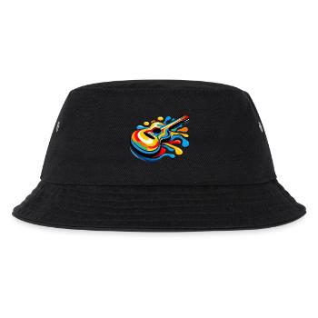 Melting Rainbow Guitar - Kids’ Bucket Hat - black - Front