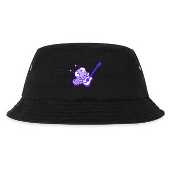 Süße Raupe Gitarre Spielen Cool Insekt Tier Musik - Kinder Bucket Hat - Schwarz - Vorne