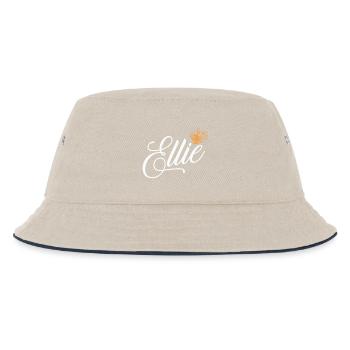 Ellie Name for Women Kids Toddlers - Ellie Surname - Kids’ Bucket Hat - ecru/navy - Front