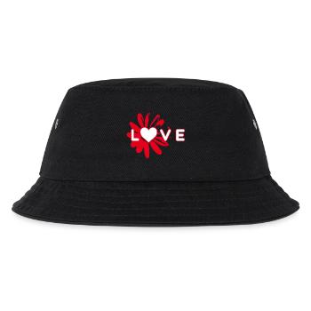 LOVE design with heart - Kids’ Bucket Hat - black - Front