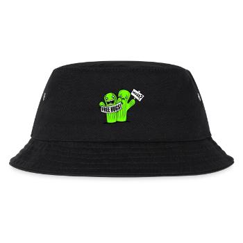Free Hugs Kaktus Umarmung Gesicht Traurig Schild - Kinder Bucket Hat - Schwarz - Vorne