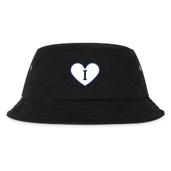 Lettre i cœur sport tendance bleu - idée cadeau - Bob Enfant - noir - Devant