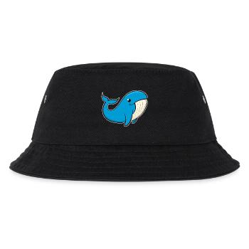 Fröhliches Bild eines Blauwals - Kinder Bucket Hat - Schwarz - Vorne