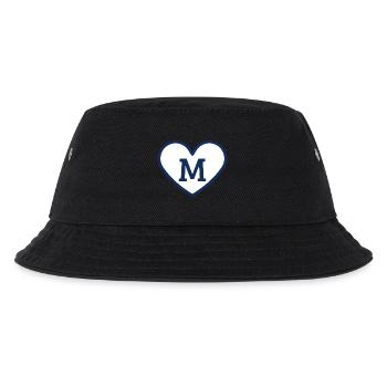 Lettre m cœur sport tendance bleu - idée cadeau - Bob Enfant - noir - Devant