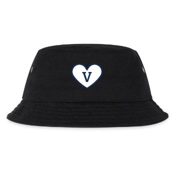 Lettre V cœur sport tendance bleu - idée cadeau - Bob Enfant - noir - Devant