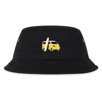 Vanlife & Surfen - Kinder Bucket Hat - Schwarz - Vorne