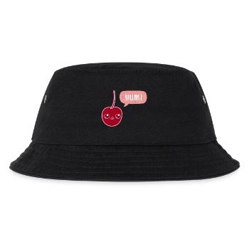 Yummy Cherry - Kinder Bucket Hat - Schwarz - Vorne