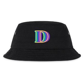 Mehrfarbiger Buchstabe d – originelle Geschenkidee - Kinder Bucket Hat - Schwarz - Vorne