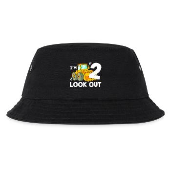 Baustelle Kindergeburtstag - Kinder Bucket Hat - Schwarz - Vorne