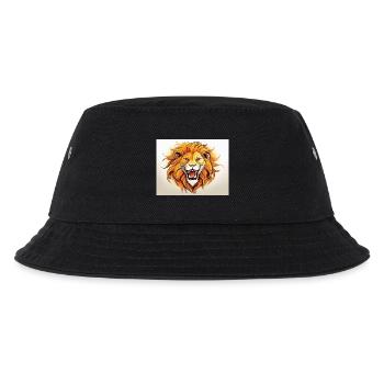 Majestueuse tête de lion à crinière de flamme - Bob Enfant - noir - Devant