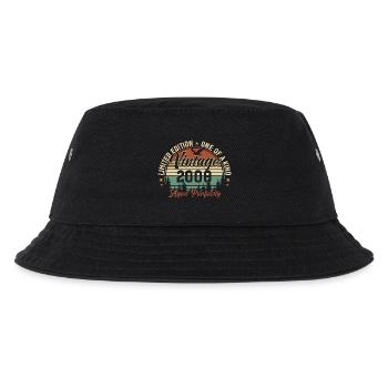 Jahrgang 2008 Retro 2008 Geburtstagsgeschenk 2008 - Kinder Bucket Hat - Schwarz - Vorne