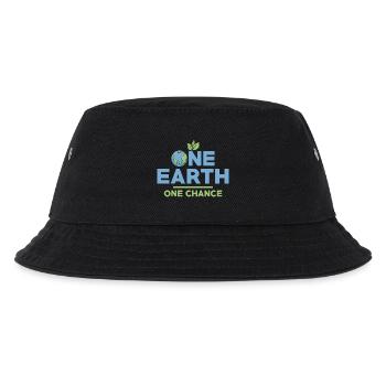 One Earth One Chance Planet Environmental Earth Da - Kinder Bucket Hat - Schwarz - Vorne