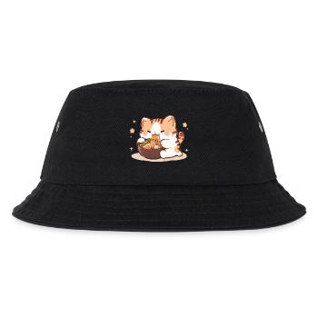 Cat Eating Spaghetti Meme - Kids’ Bucket Hat - black - Front