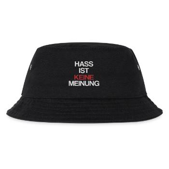 Hass ist keine Meinung | Gegen Rechts - Kinder Bucket Hat - Schwarz - Vorne