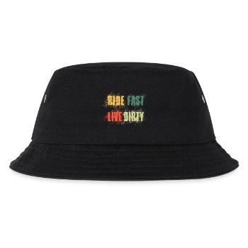 RIDE FAST LIVE DIRTY – MOUNTAIN BIKE - MOTOCROSS - Kids’ Bucket Hat - black - Front