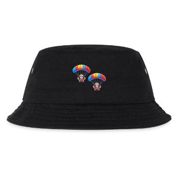 Sloth Parachute 2 - Kids’ Bucket Hat - black - Front