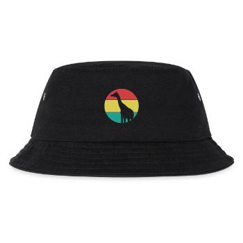 Giraffe in einem farbigen Kreis - Kinder Bucket Hat - Schwarz - Vorne