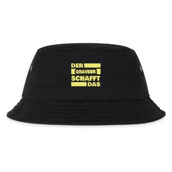 Graveur als Arbeit - Kinder Bucket Hat - Schwarz - Vorne