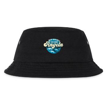 Angler Chaos Motiv Design Fischer angeln Geschenk - Kinder Bucket Hat - Schwarz - Vorne