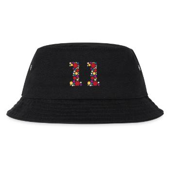 Flowers 11 - Kinder Bucket Hat - Schwarz - Vorne