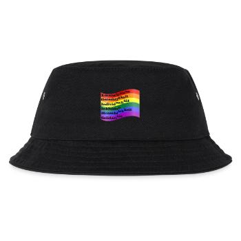 Gay Flag - Kinder Bucket Hat - Schwarz - Vorne
