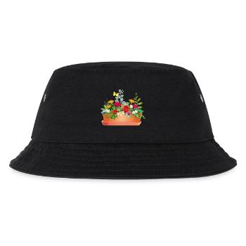 Fleurs colorées dans un bac à fleurs - Bob Enfant - noir - Devant