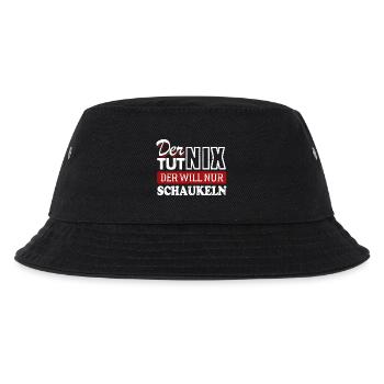Der tut nix der will nur schaukeln - Spruch - Kinder Bucket Hat - Schwarz - Vorne