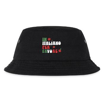 in italiano per favore - funny italian language  - Kids’ Bucket Hat - black - Front