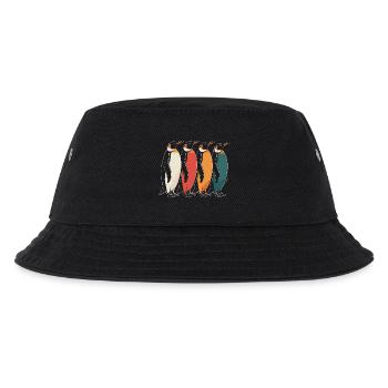 Farbenfrohe Pinguine - Kinder Bucket Hat - Schwarz - Vorne