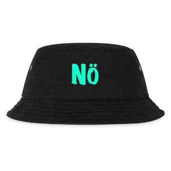 NÖ - null Bock - anti - dagegen - Kinder Bucket Hat - Schwarz - Vorne